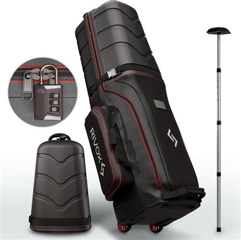 Amazon Com Golf Travel Bag Hard Case With Wheels Foldable Hard Golf