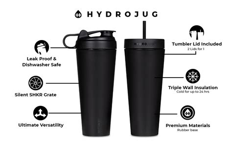 Amazon Com Hydrojug Stainless Steel Shaker Cup 24Oz Perfect For