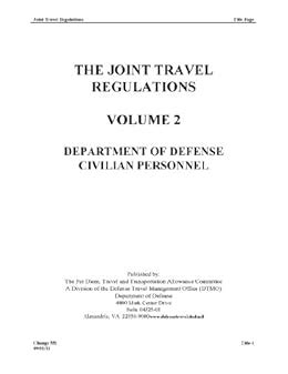 Amazon Com Joint Federal Travel Regulation Jtr Volume 2