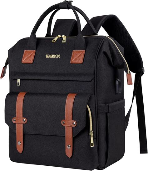 Amazon Com Kasibon 15 6 Inch Laptop Backpack For Women Large Wide Top