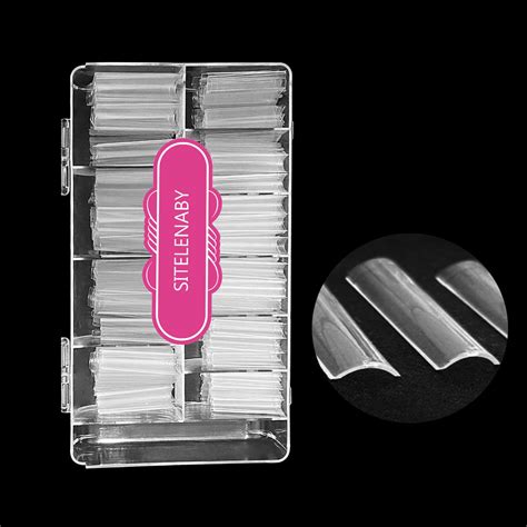 Amazon Com No C Curve Xxl Square Nail Tips Clear Acrylic Nails Square Shape Nail Tips