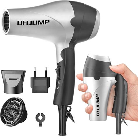 Amazon Com Ohjump Mini Travel Hair Dryer Blow With Diffuser Portable