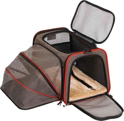 Amazon Com Petsfit Expandable Cat Carrier Dog Carriers Airline