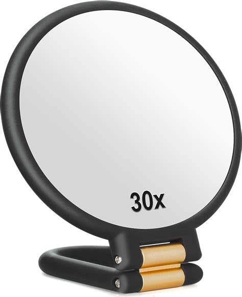 Amazon Com Sifolo 30X Magnifying Mirror Travel Hand Mirrors With Handle Double Side Handheld