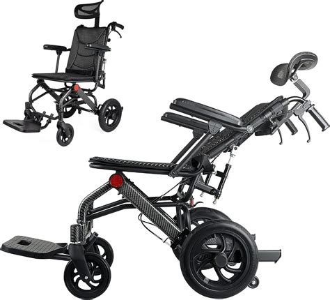 Amazon Com Super Lightweight Reclining Travel Wheelchair Folding