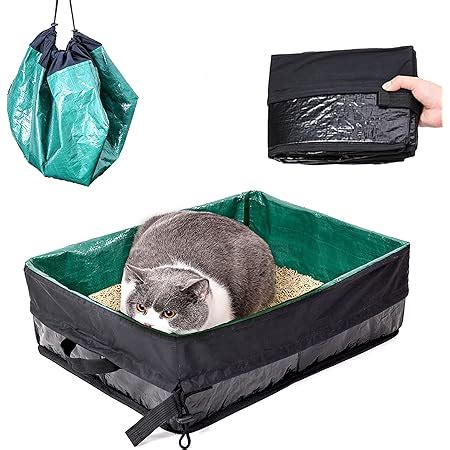 Amazon Com Travel Cat Litter Box Easy To Use 2 Layer Waterproof