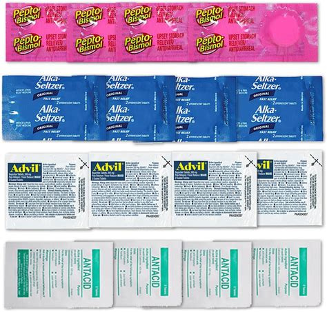 Amazon Com Travel Medicine Kit Individual Advil Packets Pepto Chews