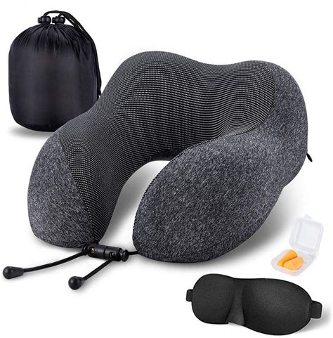 Amazon Com Travel Pillow Memory Foam Neck Pillow With 360 Head