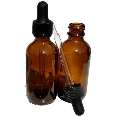 Amber 4Oz Dropper Bottle 120Ml Pack Of 2 Glass Tincture Bottles