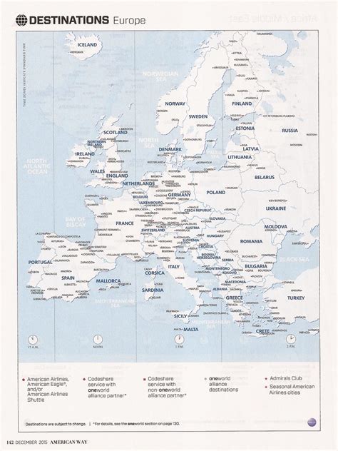 American Airlines Destinations Map Europe December 201 Flickr