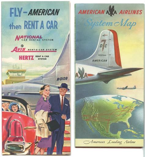 American Airlines Travel Pack By American Airlines 1955 Manuscript