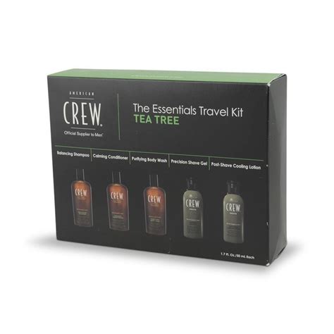 American Crew The Essentials Travel Kit Tea Tree 5 Count Travel