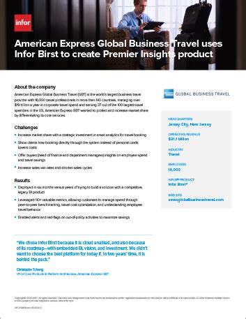 American Express Uses Birst Analytics Case Study Infor