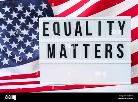 American Flag Lightbox With Text Equality Matters Flag Of The United