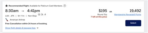Amex Platinum Recommended Flights Offer Increased Value When Booking