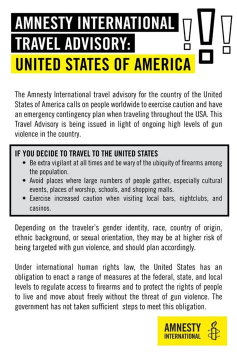 Amnesty International Travel Advisory Doylestown Democrats