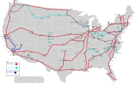 Amtrak National Map With New Routes Included R Amtrak