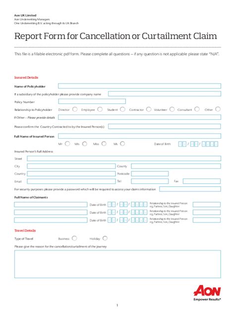 Aon Travel Claim Guide