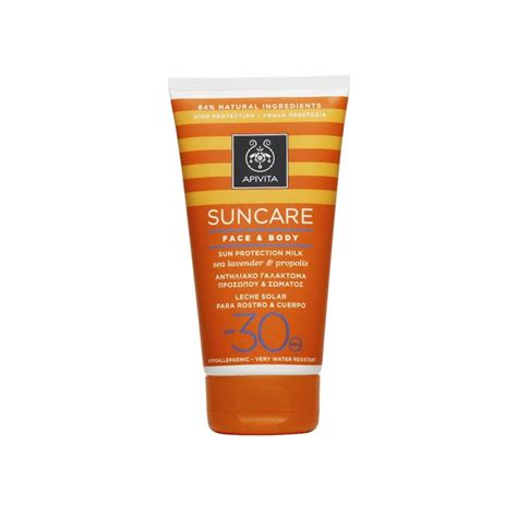 Apivita Travel Size Sun Protection Face Body Milk Spf 30 100Ml