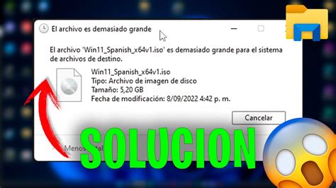 Archivo Demasiado Grande Para El Sistema De Archivos Destino Qu Es Y