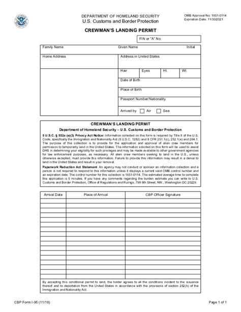 Arrival Departure Record For Us Citizens Fill Online Printable Fillable Blank