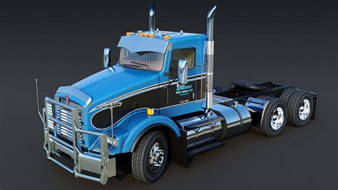 Artstation Kenworth T800 Logging Truck Game Assets