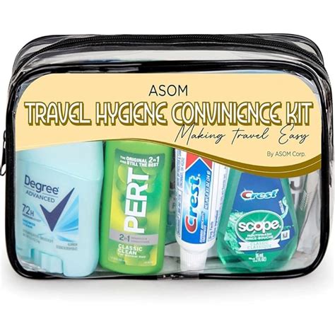 Asom Toiletry Travel Convenience Kit Premium Personal Care Hygiene