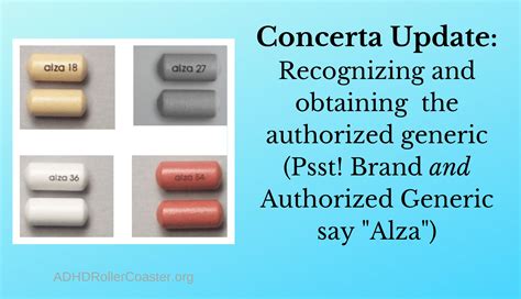 Authorized Generic Concerta Medication Update