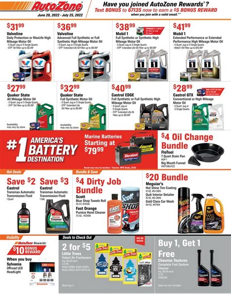 Autozone Monthly Circular Jun 28 Jul 25 2022