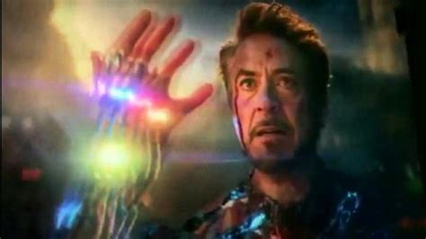 Avengers Endgame Ironman Uses Infinty Gauntlet Against Thanos Tony Stark Avengers Le Snap