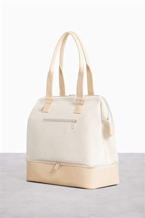 B Is The Mini Weekender In Beige Small Beige Weekender Bag Travel