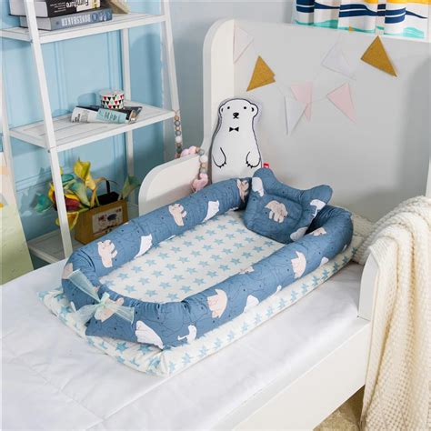 Baby Crib Pillows Bumper 90Cm Length Travel Bed For Children Pillow Infant Bed Kids Cotton