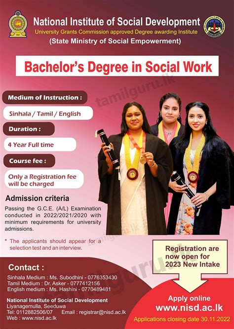 Bachelor Of Social Work Bsw Degree Programme 2022 Nisd