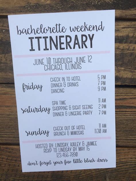 Bachelorette Weekend Itinerary Editable Template Wedding Etsy Bachelorette Weekend Itinerary