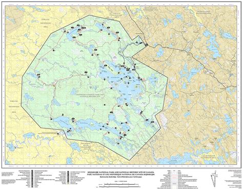 Backcountry Guide Map For Kejimkujik Kejimkujik National Park And