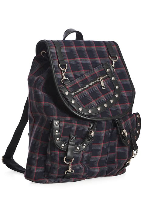 Backpack Tartan Backpack Goth Backpack Darkwave Backpack Etsy