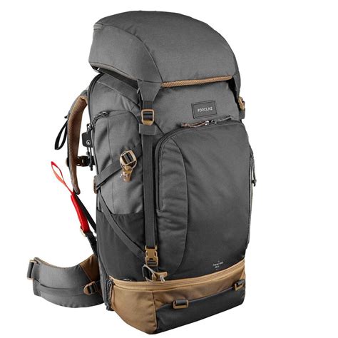 Backpacking Rucksack Travel 500 50 Liter Herren Grau Forclaz Decathlon