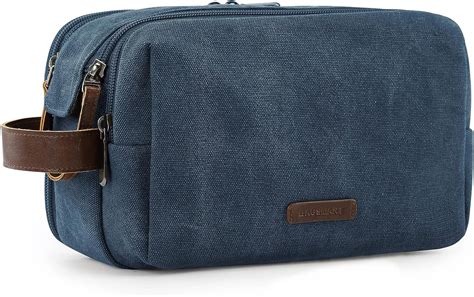 Bagsmart Toiletry Bag For Men Canvas Travel Toiletry Organizer Dopp Kit Water Resistant Shaving