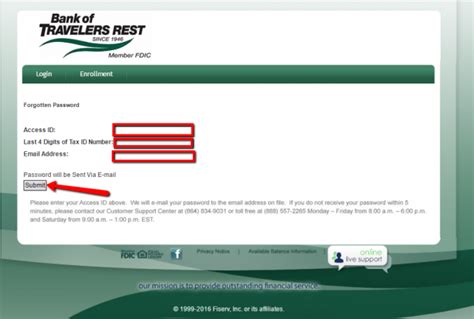 Travelers Rest Bank Login