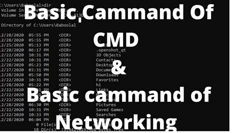 Basic Commands You Should Know Cmd