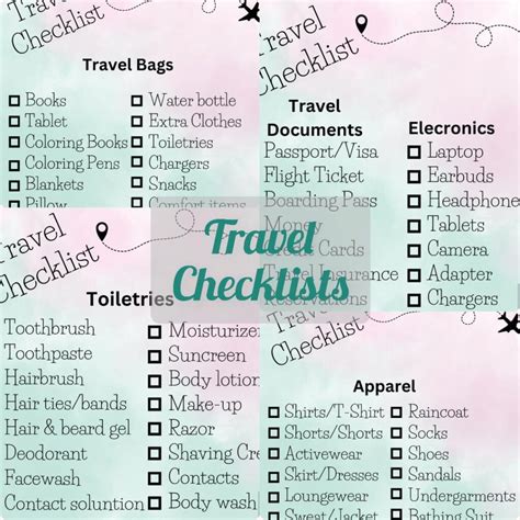 Basic Travel Checklist Easy Travel Tips Carey M