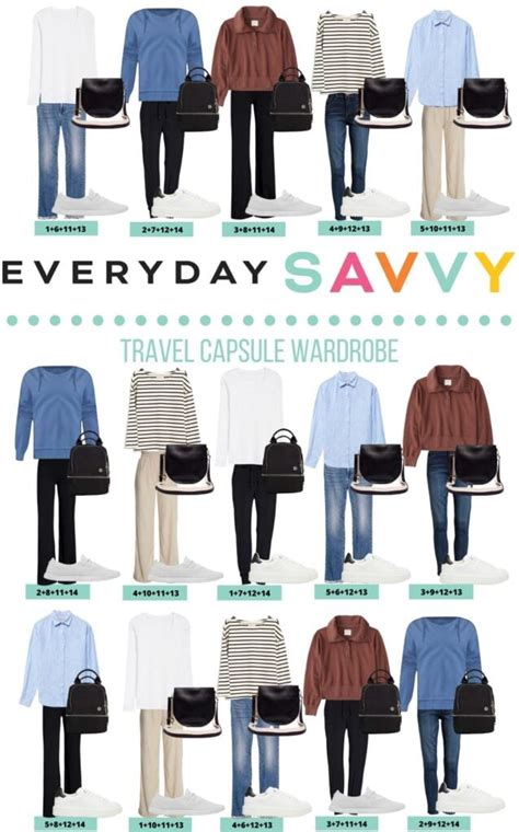 Basic Wardrobe 5 Day Trip Travel Wardrobe Travel Capsule Wardrobe