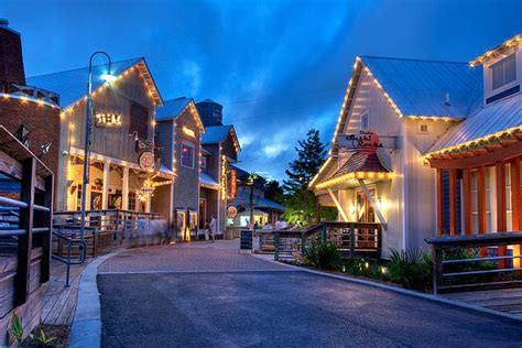 Baytowne Wharf Village Street Twilight Seaside Florida Florida