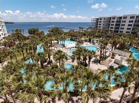 Beautiful Grounds And Lazy River At Destin West Beach Bay Resort In