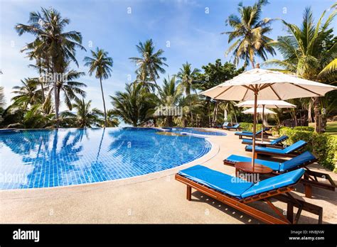 Beautiful Tropical Beach Front Hotel Resort With Swimming Pool Paradise Destination For