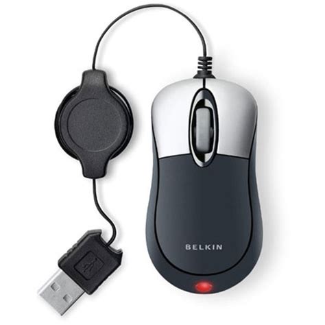 Belkin Retractable Mini Travel Mouse F5l016 Usb B H Photo Video