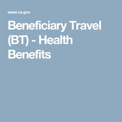 Beneficiary Travel Bt Health Benefits Travel Va Benefits Travel