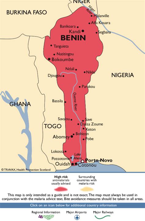 Benin Malaria Map Fit For Travel