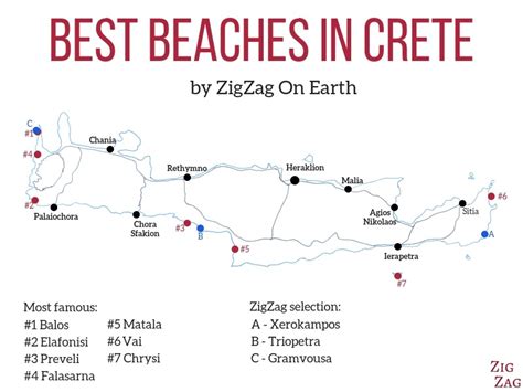 Best Beaches Crete Map