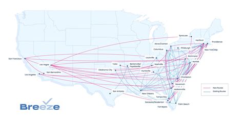 Best Breeze Airways Destinations Map